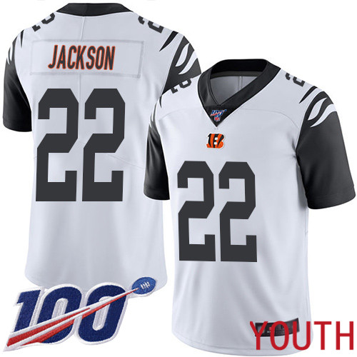 Cincinnati Bengals Limited White Youth William Jackson Jersey NFL Footballl #22 100th Season Rush Vapor Untouchable->youth nfl jersey->Youth Jersey